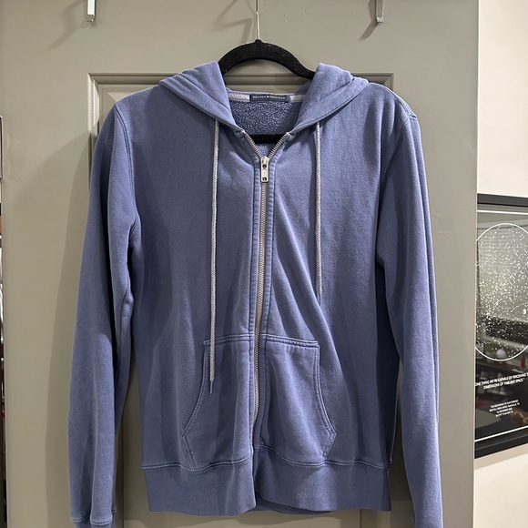 Brandy Melville Blue Zip-Up Hoodie - Picture 2 of 5